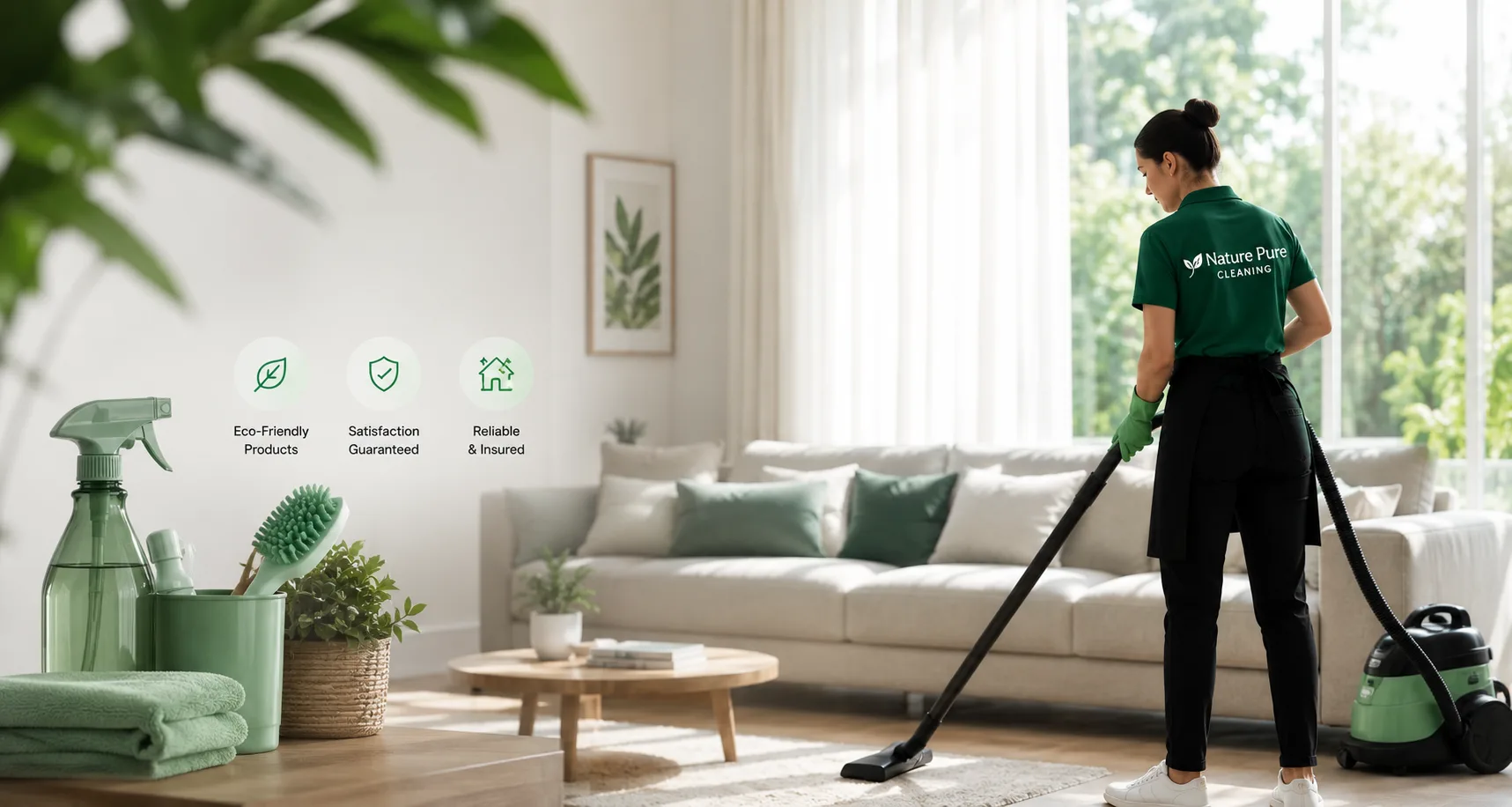 NaturePure cleaner working in a bright Hobart home